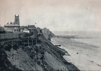 Cromer – Pokazuje kościół na klifach, 1895
