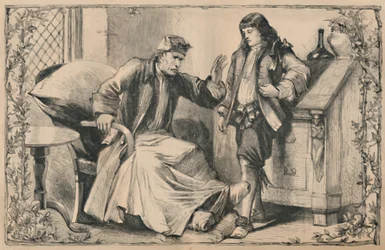 Crusoe doradzany przez ojca, c1870