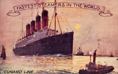 Cunard Line - najszybsze parowce na świecie, c1910.