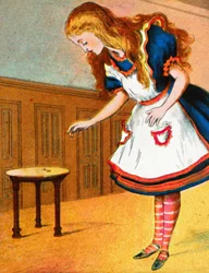 Ciekawsza i ciekawsza, zawołała Alicja, ok. 1900.