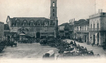 Custom House and Square, Hawana, Kuba, ok. 1900