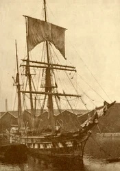 Cutty Sark, słynny Old China Clipper, który pobił wszystkie rekordy prędkości w latach siedemdziesiątych i osiemdziesiątych