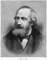 Cyrus W Field, amerykański finansista, ok. XIX w.
