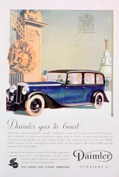 Reklama samochodu Daimler Straight 8, 1935