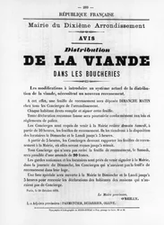 De La Viande, z francuskich plakatów politycznych Komuny Paryskiej, maj 1871