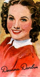 Deanna Durbin, 1921-1999, piosenkarka i aktorka w hollywoodzkich filmach z lat 30. i 40. XX wieku