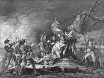 Śmierć generała Montgomery w Quebecu, grudzień 1775.