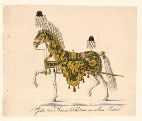 Zdobione meble konne cesarzy ceremonialnych powozów konnych, 1815 r