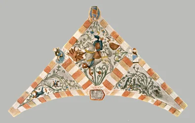 Dekoracja w kościele św. Piotra, Bastogne, Belgia, 1928.