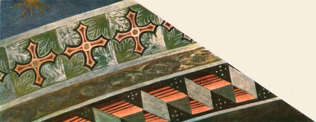 Dekoracja w Bazylice św. Franciszka, Asyż, Włochy, 1928.