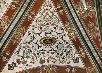 Dekoracja w kościele św. Marcina, Lutry, Vaud, Szwajcaria, 1928.