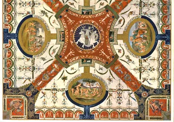 Dekoracja w Villa Madama, Rzym, Włochy, 1928.
