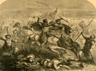 Klęska Sasów przez Artura, c1890.