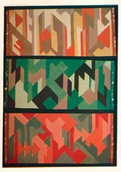 Wzory dywanów autorstwa Allgauer Handwebebeteppiche, c1928
