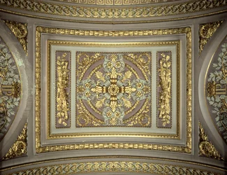 Detal kopuły, Galerie des Batailles, Galeria Bitew, Zamek w Wersalu, Francja