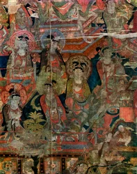 Fragment obrazu przedstawiający Raj, Chińczyk, dynastia Tang, 618-907 1925