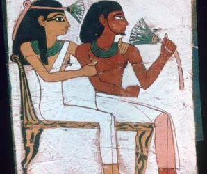 Fragment dekoracji sarkofagu Pani Madji, XVIII dynastia
