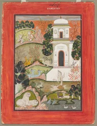 Devagandhara Ragini: Asceta w odwrocie, z serii Ragamala, c. 1760.