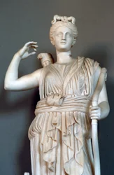 Diana, detal, bogini polowań, Muzeum Watykańskie