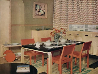 Jadalnia z fińskimi meblami, 1938