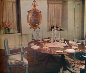 Jadalnia mieszkania zaprojektowanego przez Hermana Schryvera przy Grosvenor Square, Londyn, 1936
