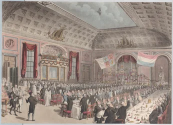 Kolacja z okazji wyzwolenia Holandii od Francji, City of London Tavern, B..., 1814.