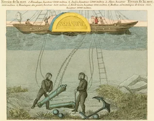 Nurkowie ratujący działa z dna morskiego, c1855