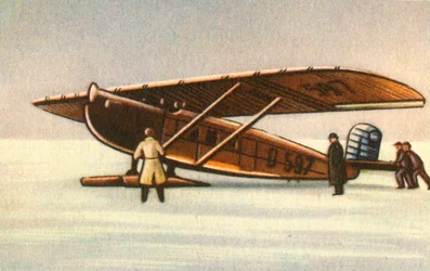 Samolot Dornier Merkur z płozami śnieżnymi, lata 20., 1932.