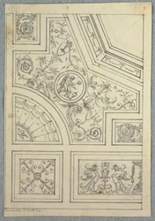 Rysunek, Projekt na sufit, ca. 1800