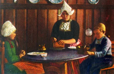 Holendrzy w tradycyjnych strojach, ok. 1928 r.