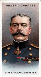 Earl Kitchener z Chartumu, urodzony w Irlandii brytyjski żołnierz i mąż stanu, ok. 1900, 1917