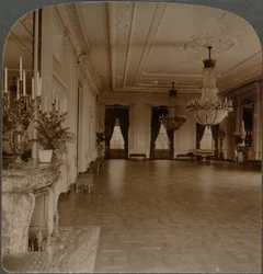 Sala wschodnia, w której odbywają się przyjęcia, Biały Dom, Waszyngton, ok. 1900