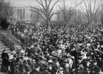 Zwijanie jajek wielkanocnych, Biały Dom, Waszyngton DC, USA, 1908