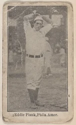 Eddie Plank, Filadelfia, American League, z zestawu Baseball Players W500, ca. 1915.