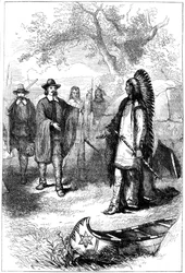 Wizyta Edwarda Winslowsa w Massasoit, XVII wiek ok. 1880 r.