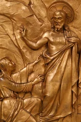 Eglise de la Madeleine - Detal Tabernakulum - Jezus Chrystus i Maria Madeleine - Paryż, Paryż