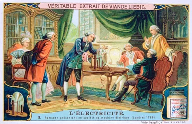 Demonstracja elektryczności, Londyn, 1766, ok. 1900