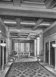 Hol windy, pierwsze piętro, budynek Fraternity Clubs, Nowy Jork, 1924