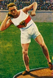 Emil Hirschfeld z Niemiec oddał strzał, 1928.