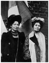 Emmeline Pankhurst, brytyjska sufrażystka i jej córka Christabel, początek XX wieku 1956