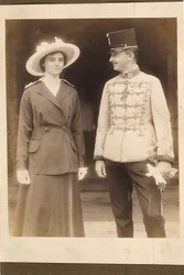 Cesarz Austrii Karol I 1887-1922 z cesarzową Zitą.