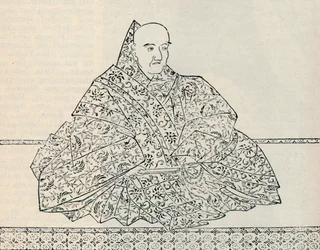 Cesarz Japonii Go-Uda, za którego panowania zniszczono Armadę Mongolską, 1907