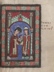 Cesarz Henryk V i Matylda z Anglii na weselu w Moguncji w dniu 7 stycznia 1114, 1114