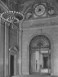 Koniec głównego holu wejściowego, Standard Oil Building, Nowy Jork, 1924