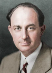 Enrico Fermi, urodzony we Włoszech amerykański fizyk jądrowy, ok. 1938 r.