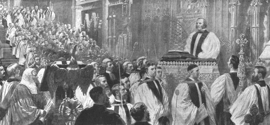 Intronizacja dr Temple jako arcybiskupa w katedrze w Canterbury, 8 stycznia 1897, 1901.