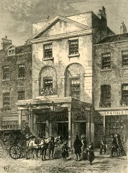Wejście do teatru Astleys w 1820 r., ok. 1878 r.