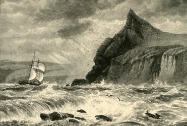 Wejście do portu Fowey, 1898.