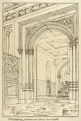 Wejście do różnych sądów, Guildhall, Londyn, czerwiec 1815 1886