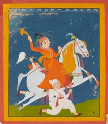 Portret konny Maharany Bhima Singha z Mewar, ok. 1785 r.